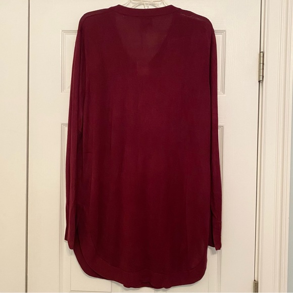 NWT Mud Pie Lawton Sweater Tunic Burgundy L - Picture 3 of 11